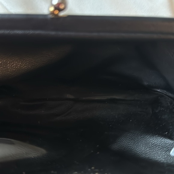 DIOR Navy Blue trotter Kiss lock Dual compartment pouch Cosmetic Bag 8inx5in - Picture 10 of 10